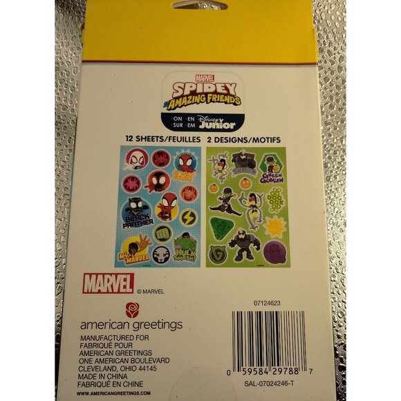 Marvel Spidey Amazing Friends Stickers Set For Kids 156 Stickers 2 Designs 12 S - Picture 2 of 5